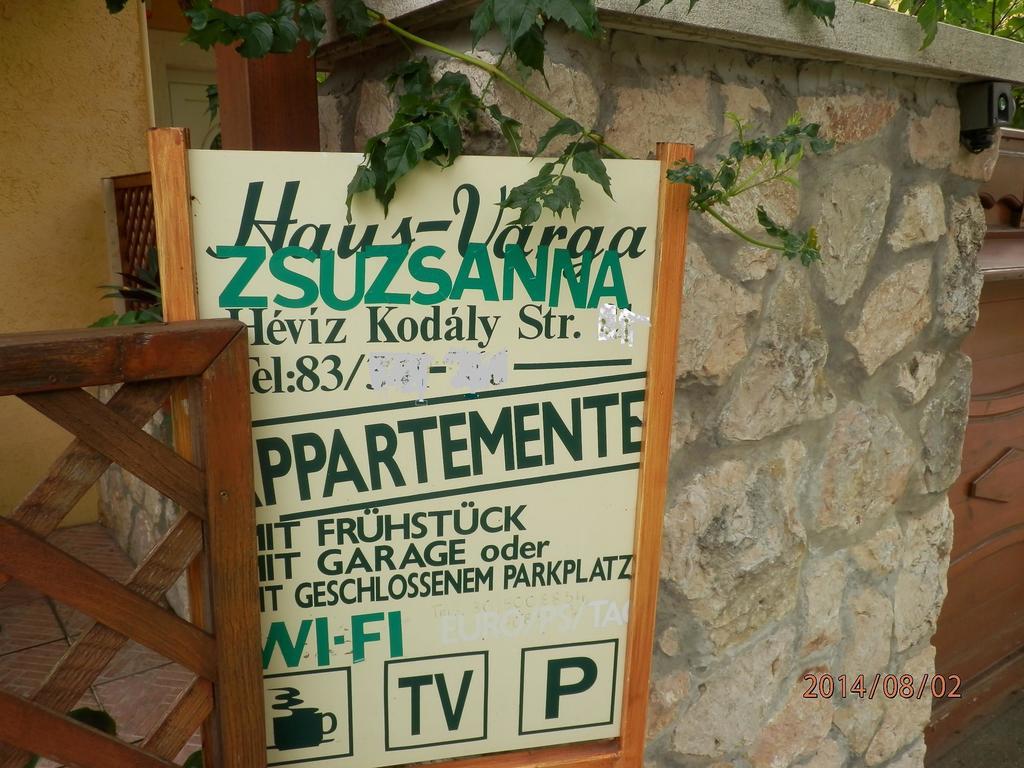 Zsuzsanna Haz Hotel Heviz Ruang foto